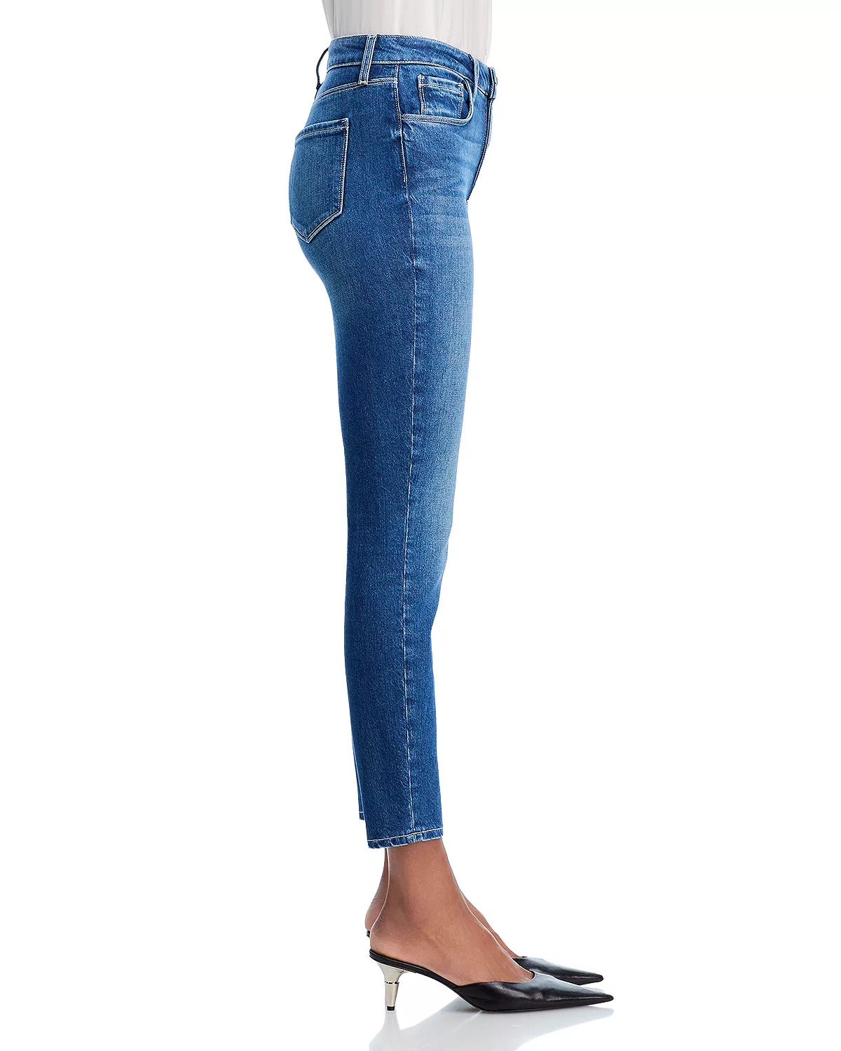 Margot High Rise Cropped Skinny Ankle Jeans in Baja - 4