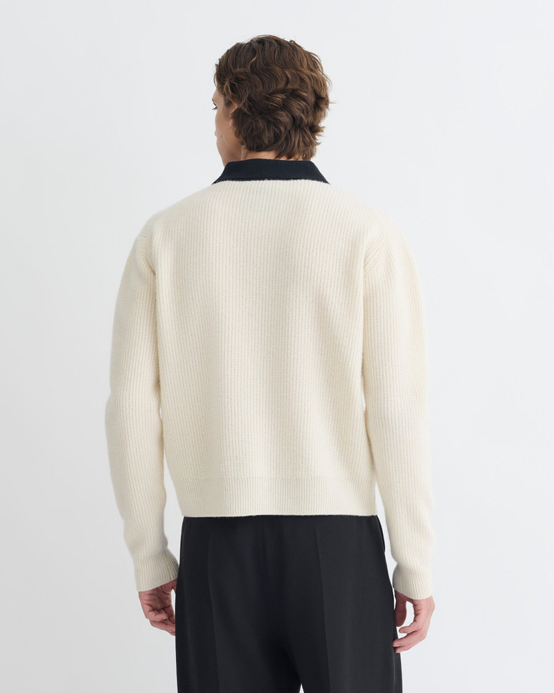 Merino and Terry Polo Sweater 3