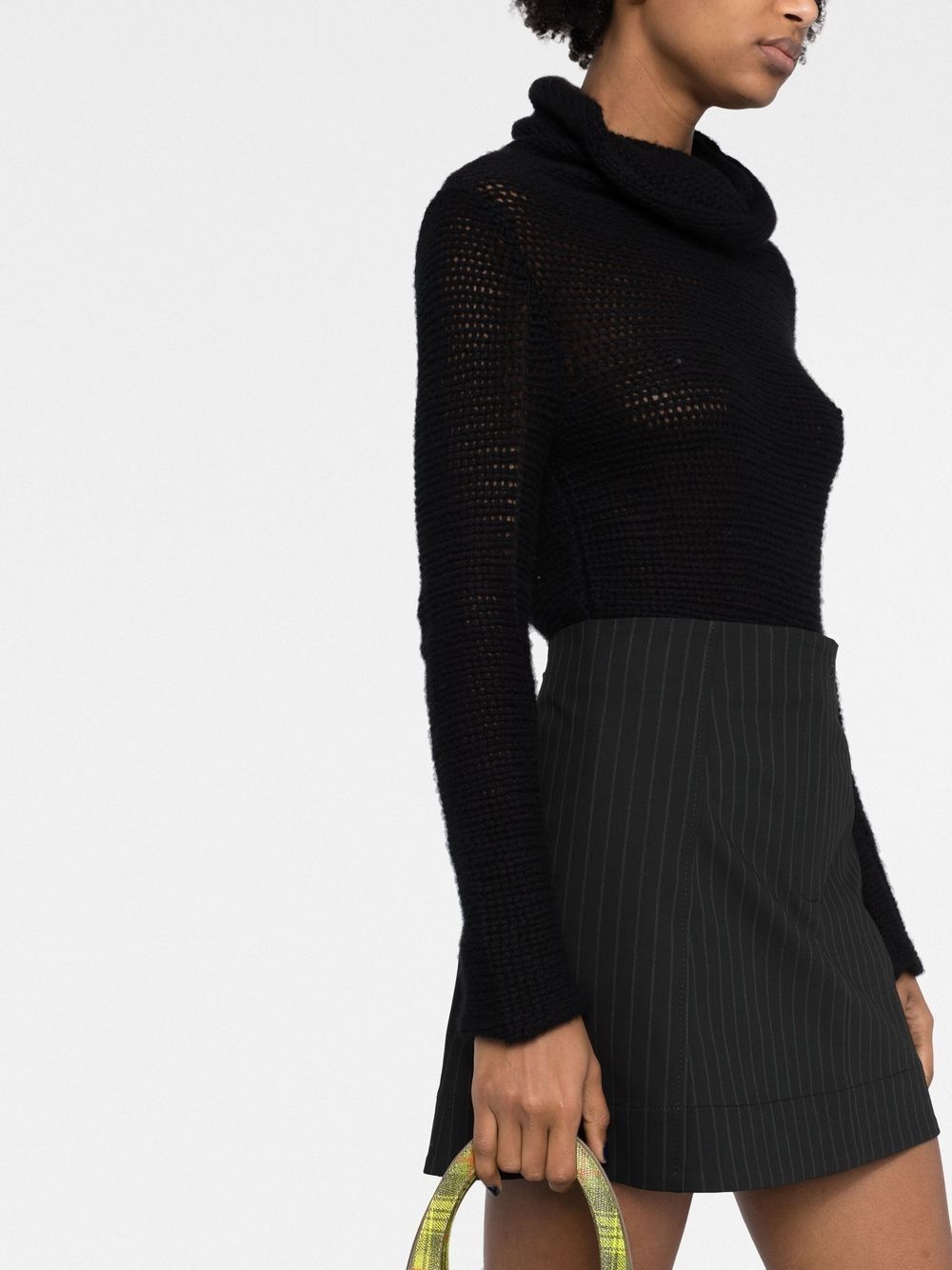 A-line pinstripe miniskirt - 3