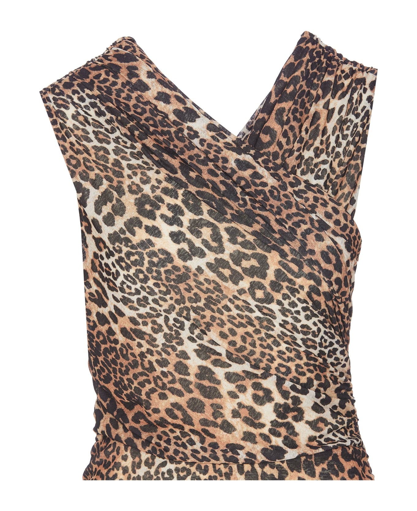 Marl Mesh Leopard Dress - 4