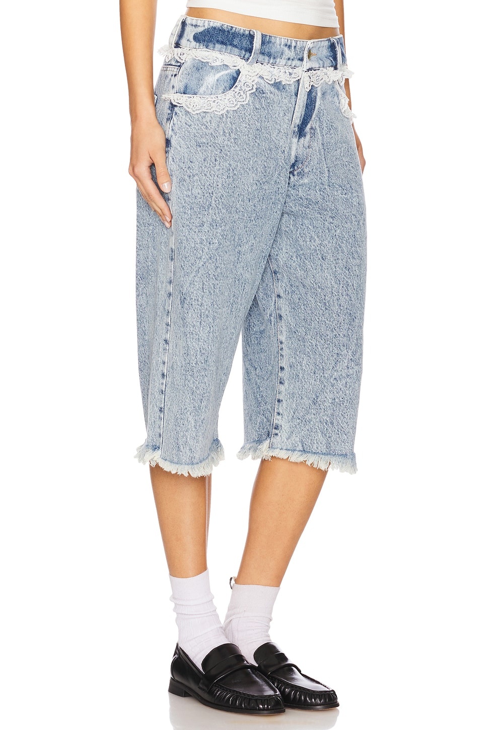 Sid Lace Trim Long Shorts - 2