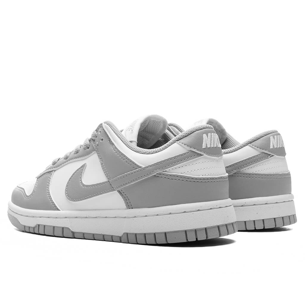 WOMEN'S DUNK LOW - WHITE/LIGHT SMOKE GREY - 3