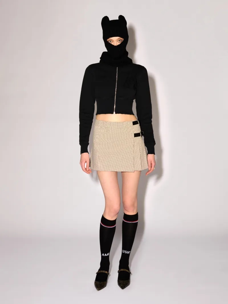 LIGHT CHECK BELTS MINI SKIRT - 2