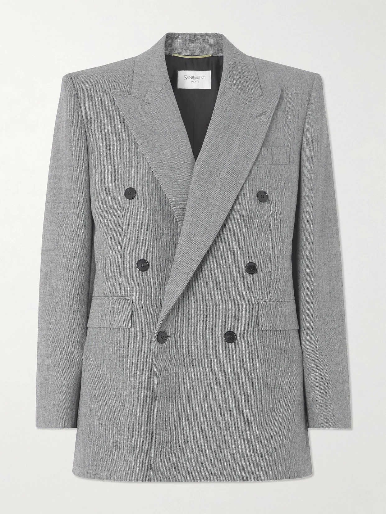 Double-breasted Wool-twill Blazer - 1