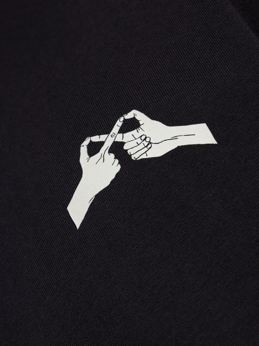 Saflorian hand-motif organic-cotton T-shirt - 5