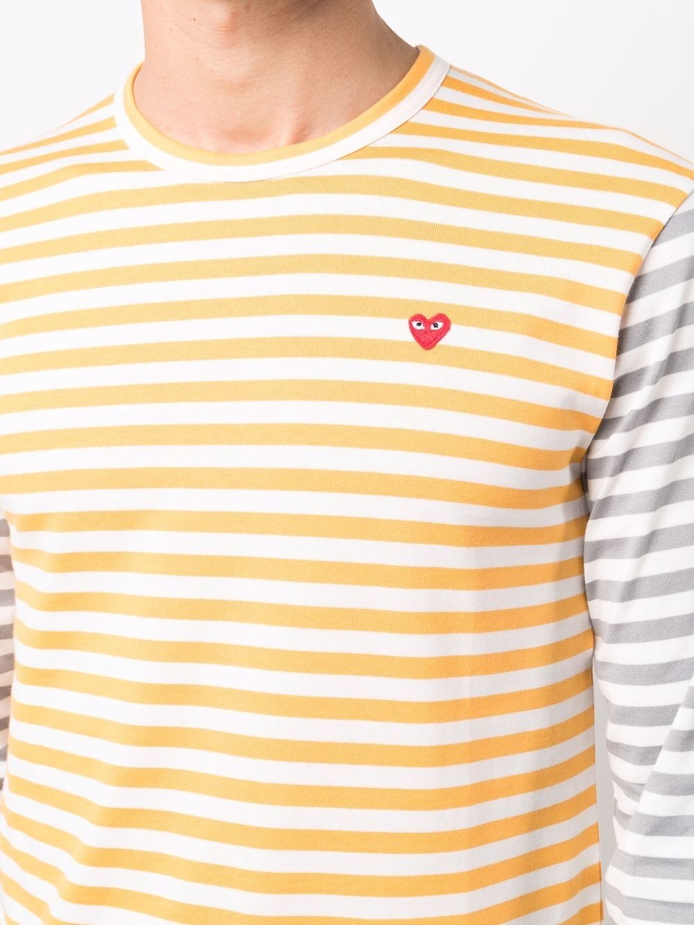 logo-embroidered striped T-shirt - 5