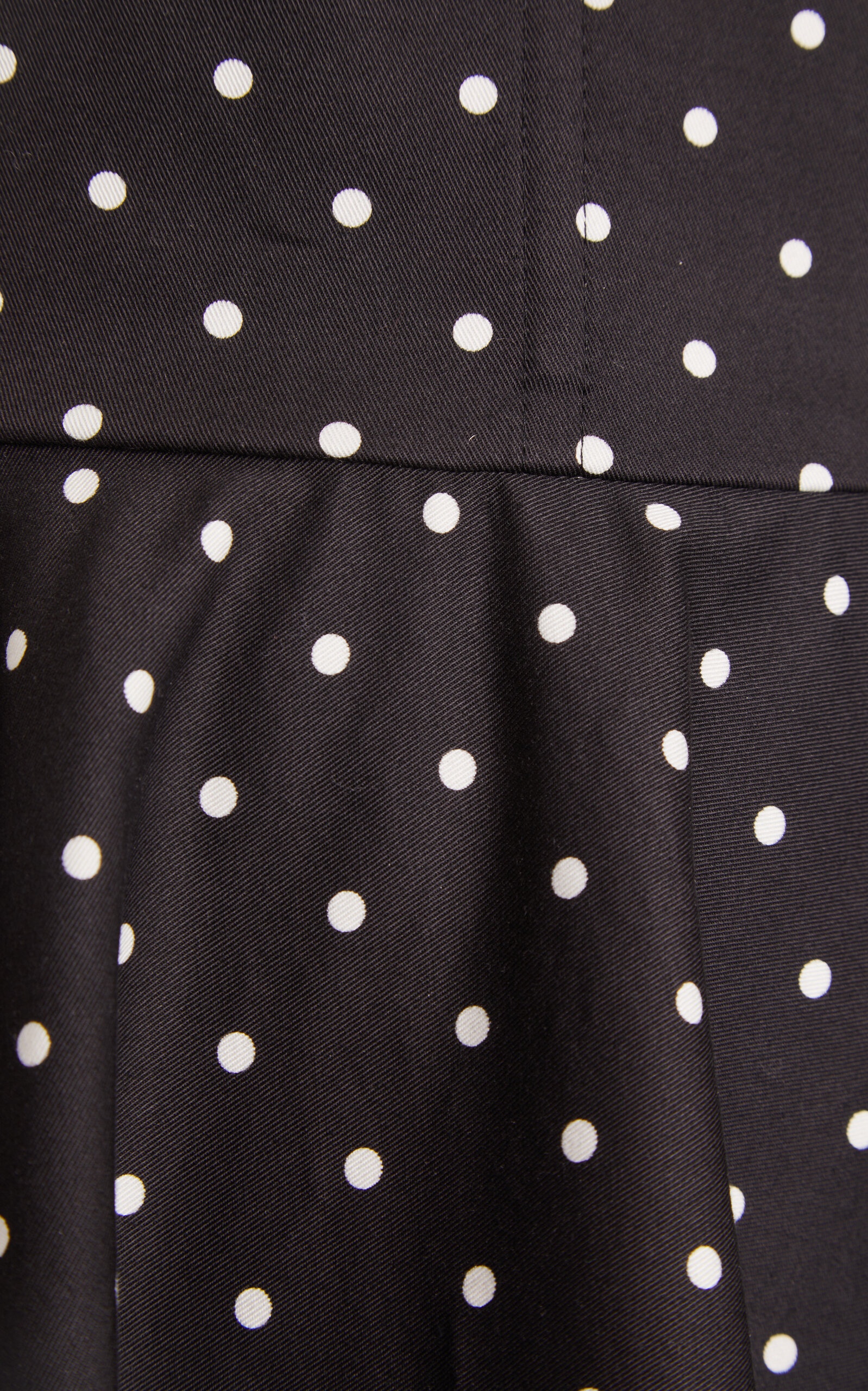 Polka-Dot Cotton-Drill Midi Dress black - 5