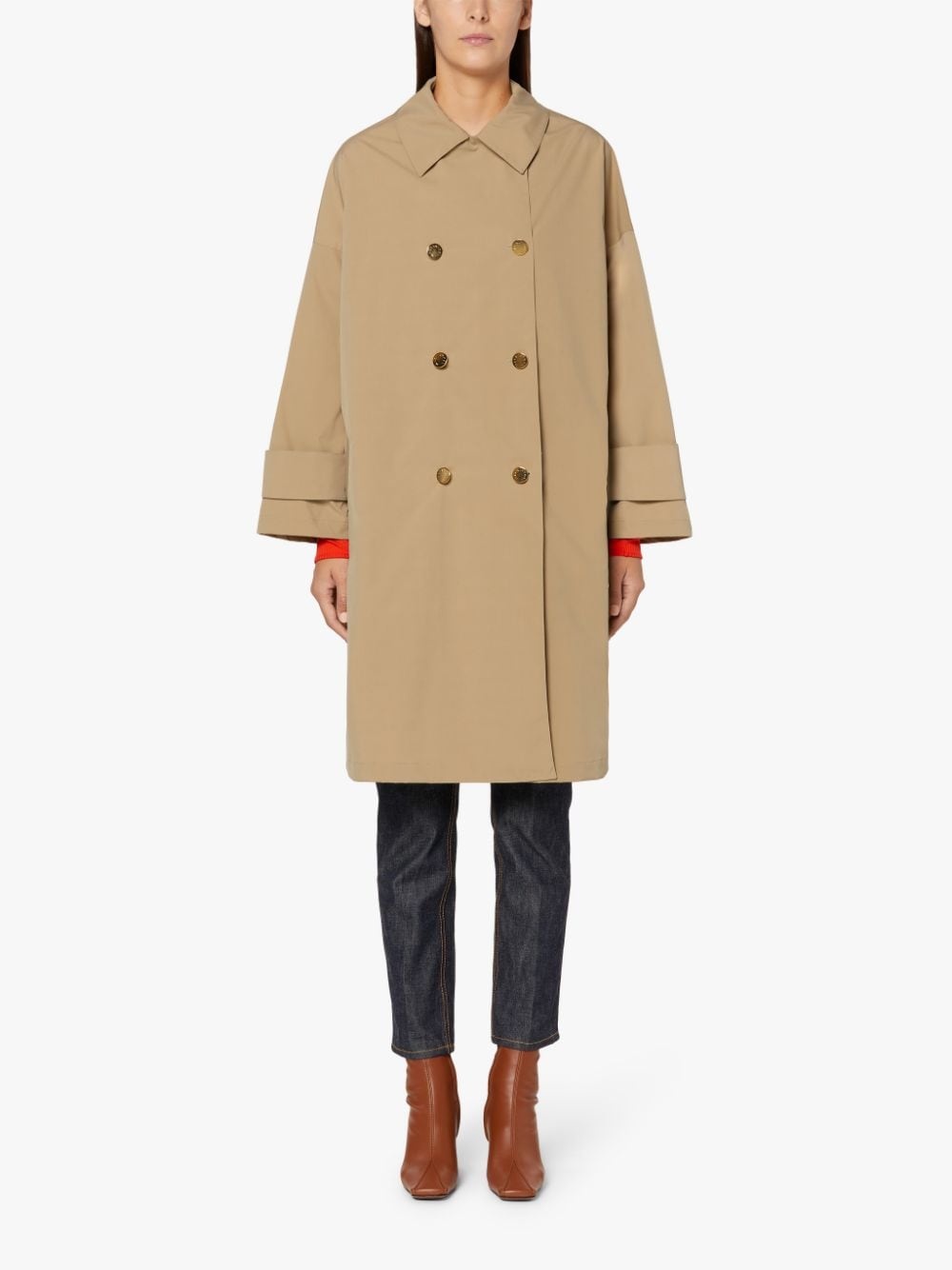 HUMBIE FAWN DOUBLE BREASTED OVERCOAT LM-1103B - 3