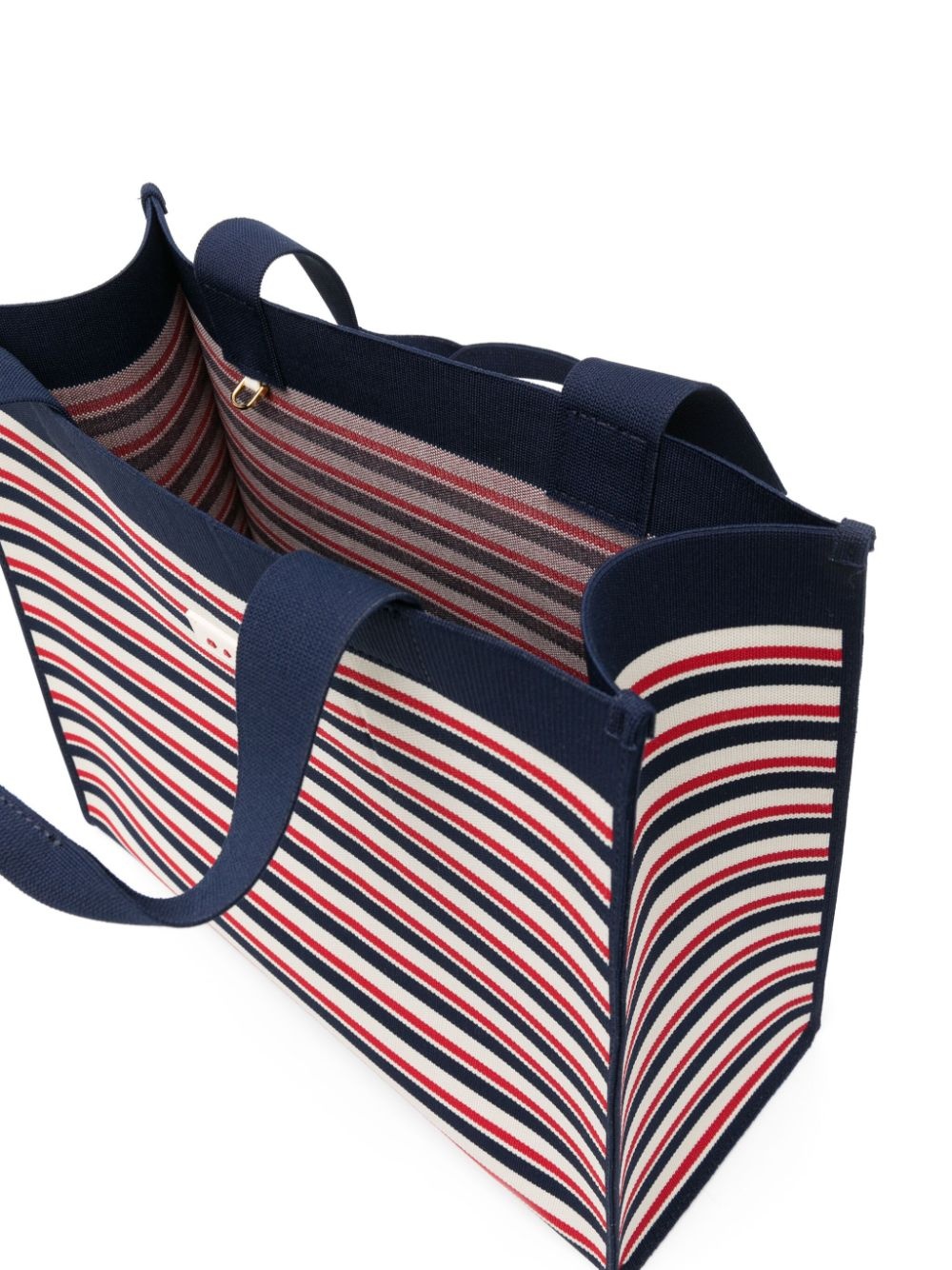logo-patch jacquard-striped tote bag - 5