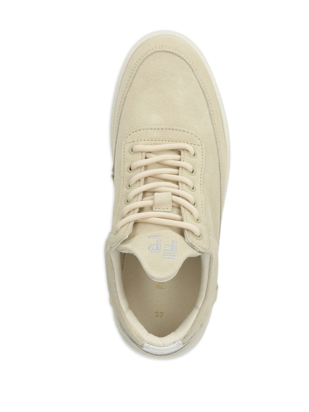 logo-embroidered suede sneakers - 4