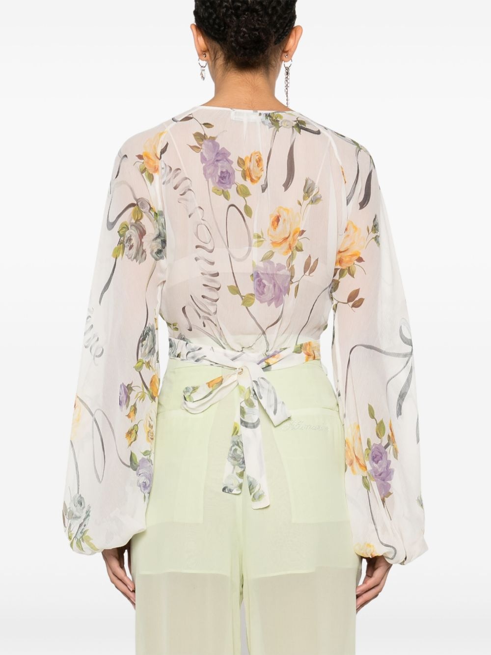 printed blouse - 4