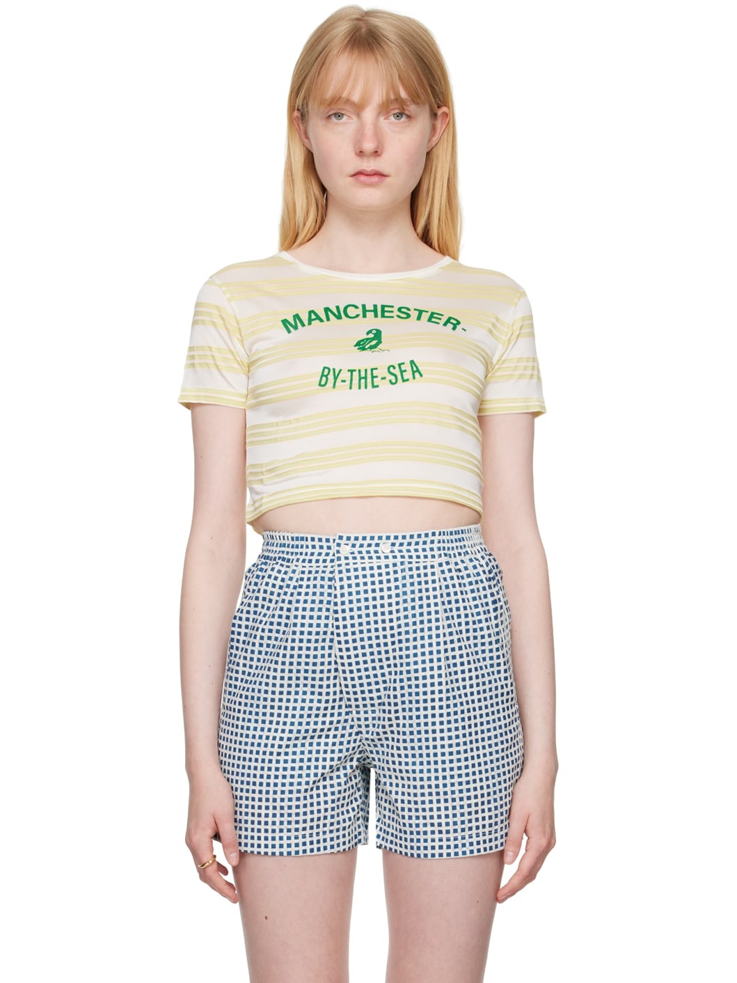 White & Yellow Morris Stripe T-Shirt - 1