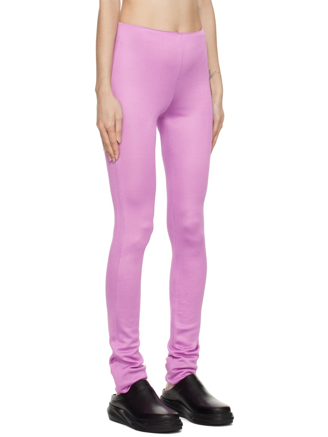Purple Zip Leggings - 2