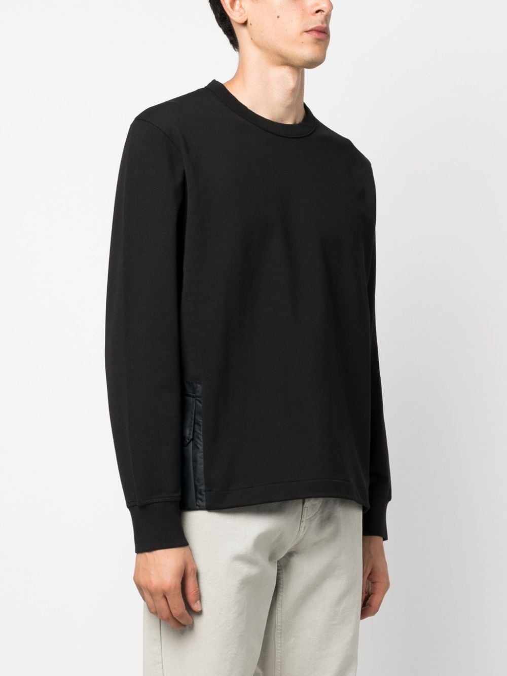 flap-pocket crew-neck sweatshirt - 4