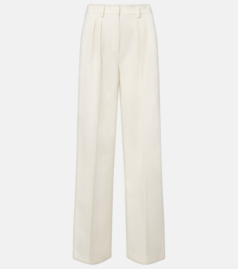Molo pleated wool and cotton-blend pants 1