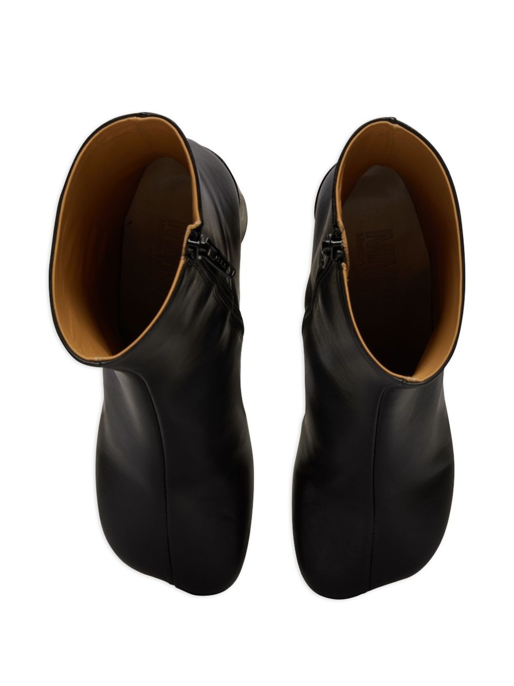 70mm leather ankle boots - 4