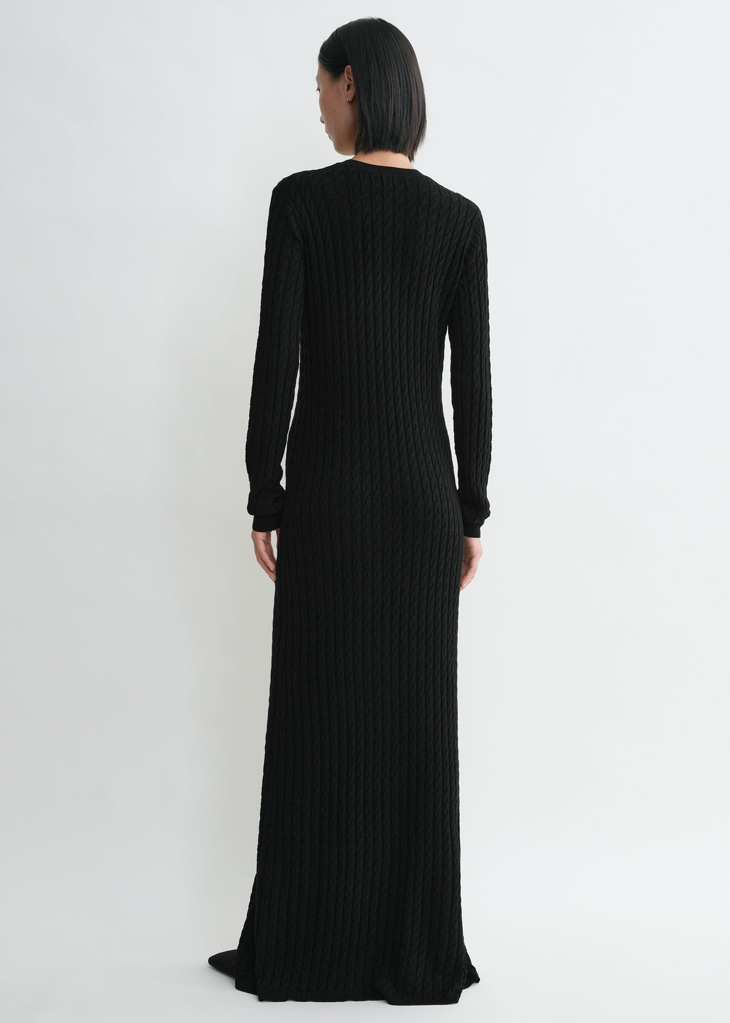 Cable knit dress black - 4