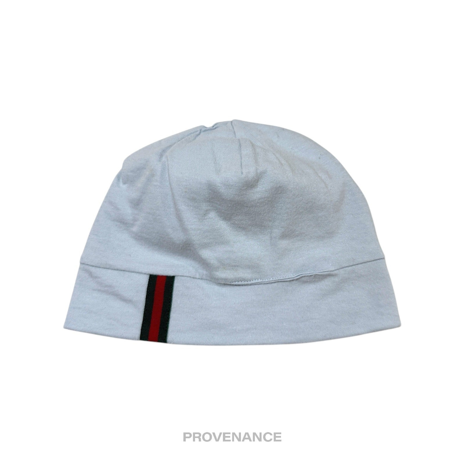 Gucci Web Baby Hat and Bib  Set - Powder Baby Blue 3/6m - 3