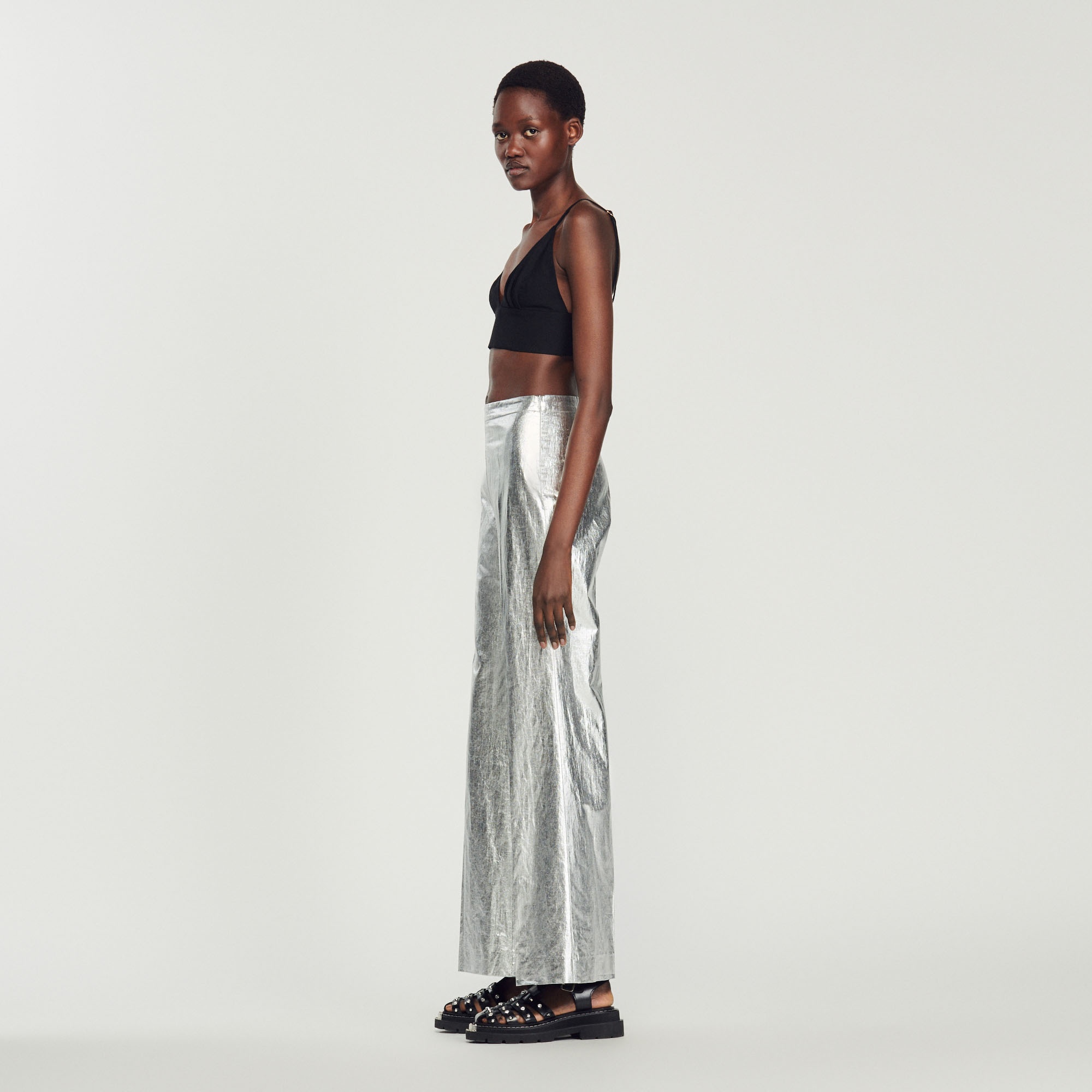 Metallic coated pants - 7