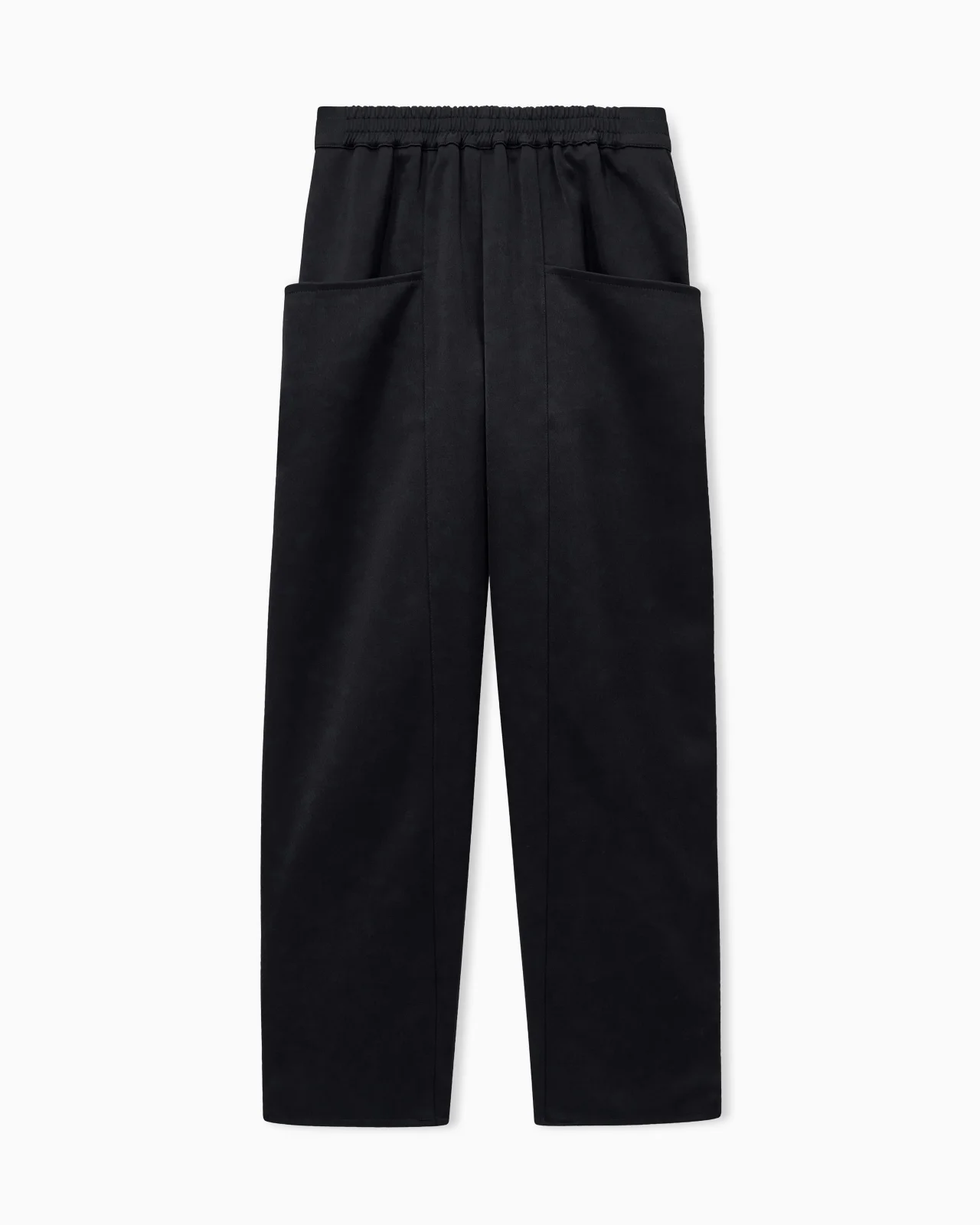 TROUSERS TECHNO DUCHESSE OVERSIZED FIT WITH FRONT POCKETS - 1