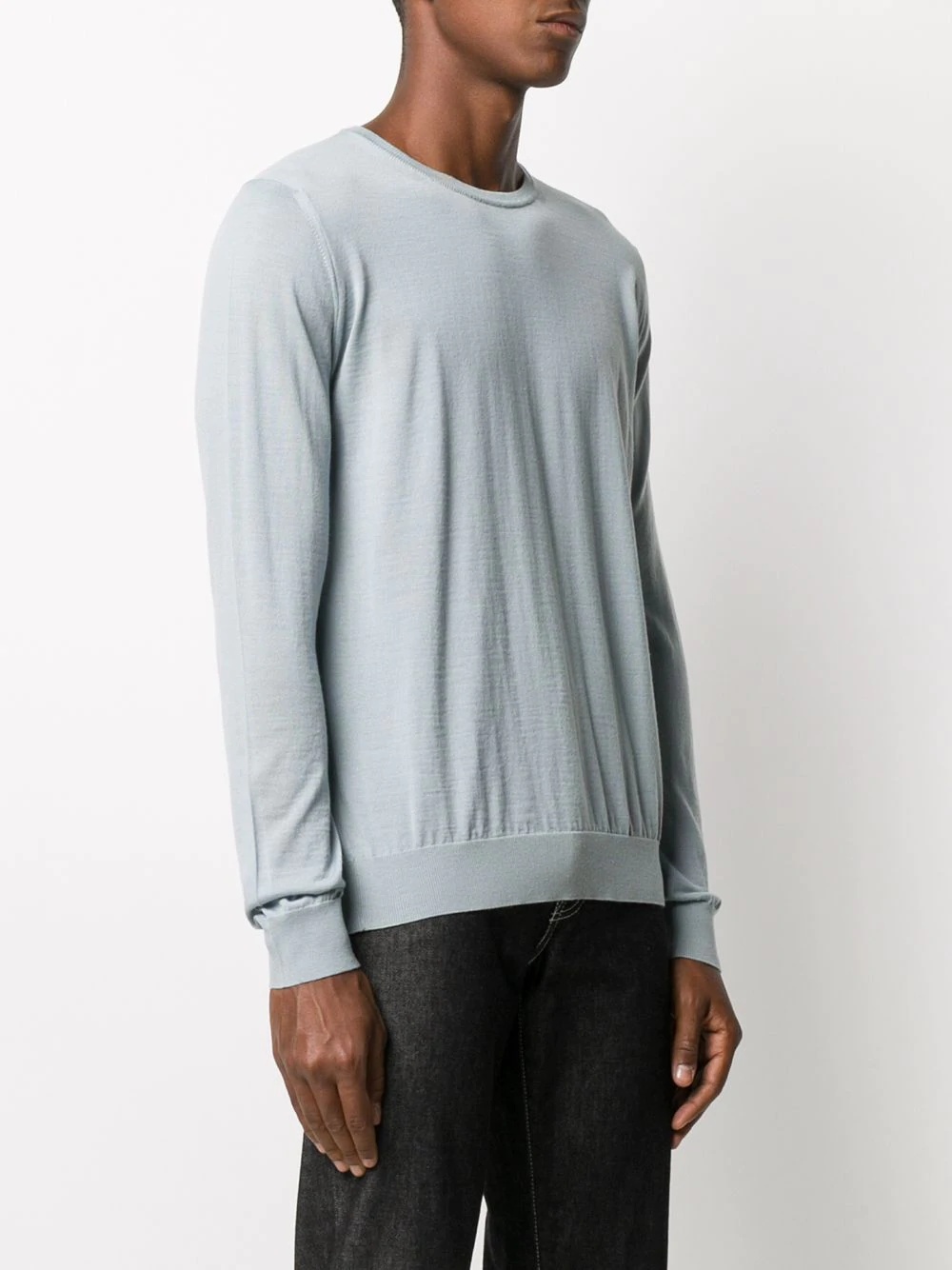 fine-knit crew-neck jumper - 3