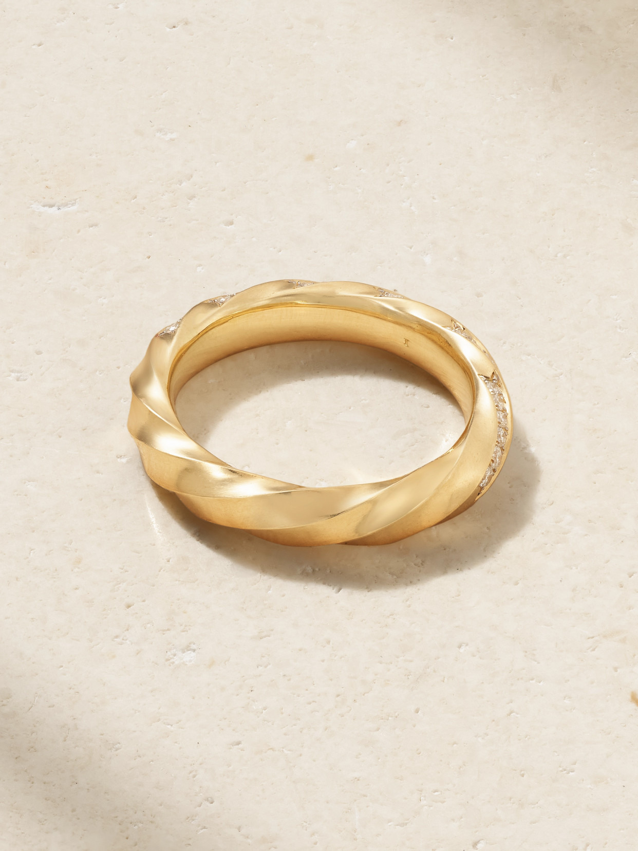 + Net Sustain Cable 18-karat Recycled Gold Diamond Ring - 3