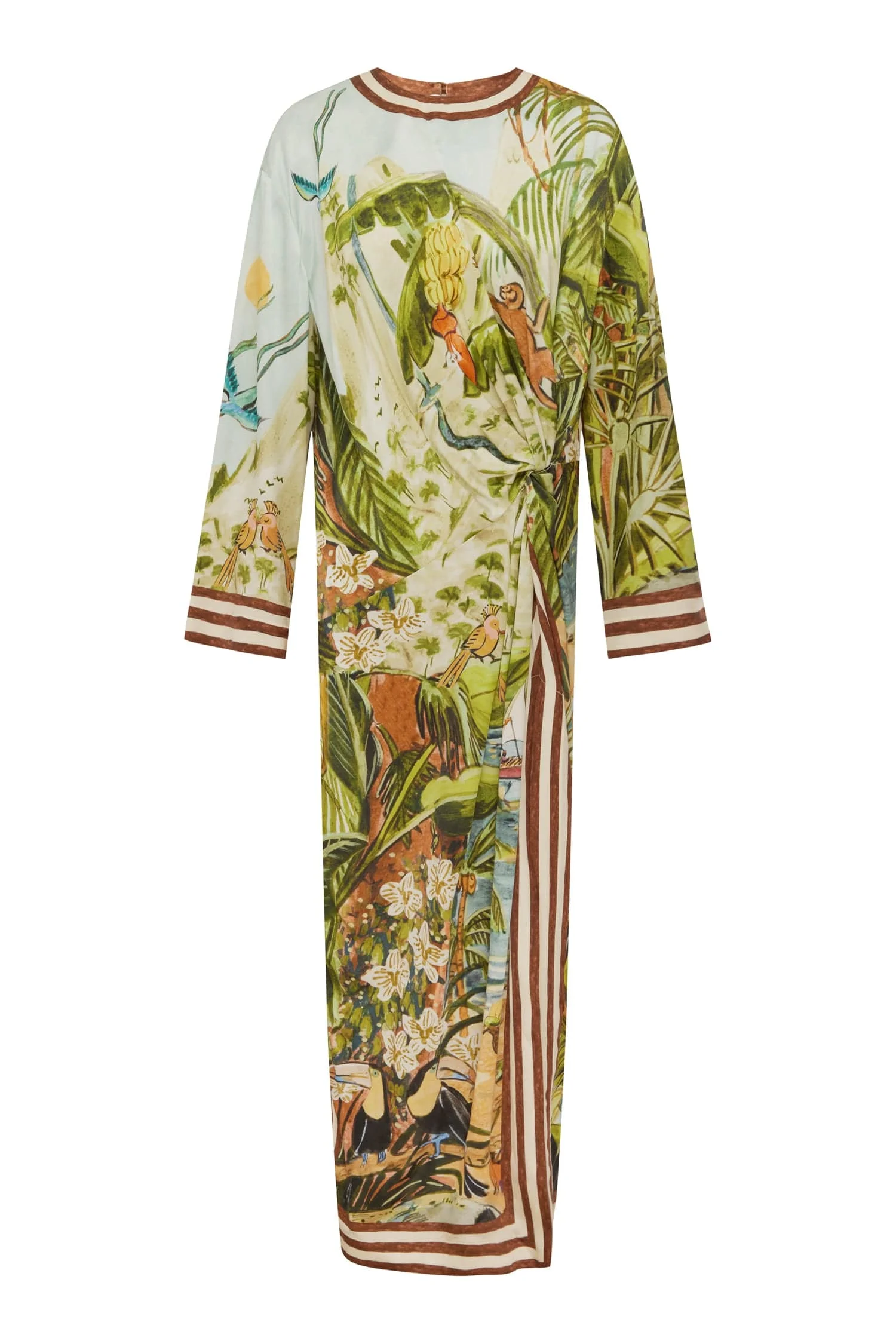 Toucan Tango Silk Midi Dress - 1