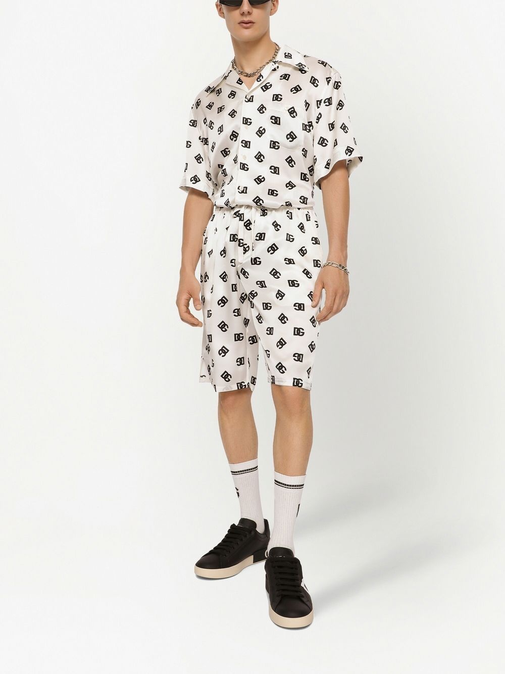 logo-print drawstring Bermuda shorts - 2