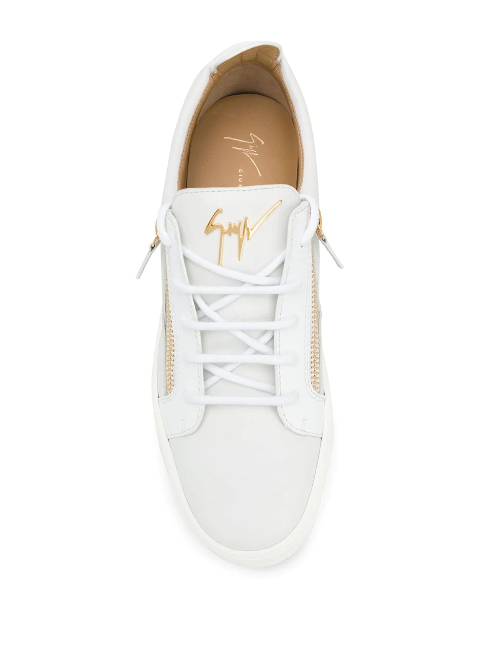 zip detail low-top sneakers - 4