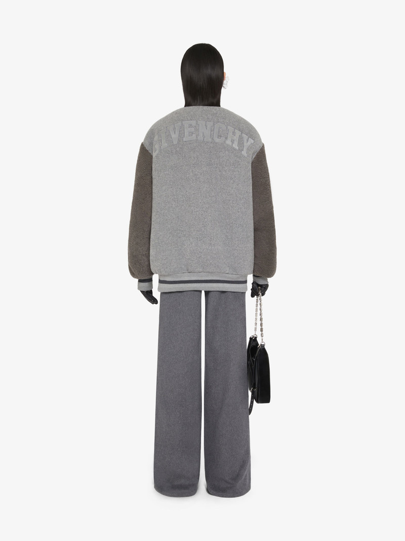 OVERSIZED VARSITY JACKET IN DOUBLE FACE WOOL AND SHEARLING 4