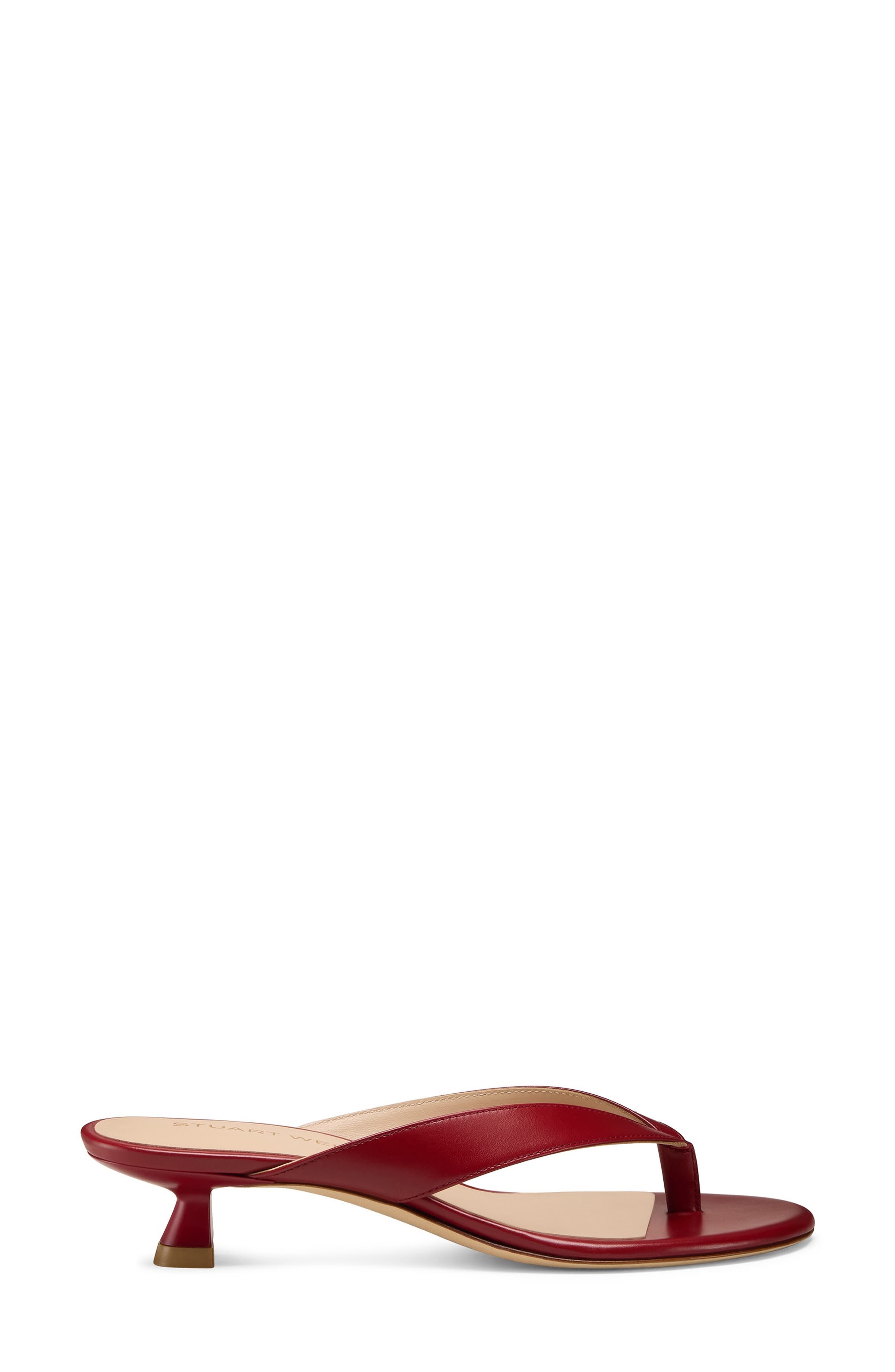 Stuart Weitzman Rio Kitten Heel Sandal in Chili at Nordstrom - 3
