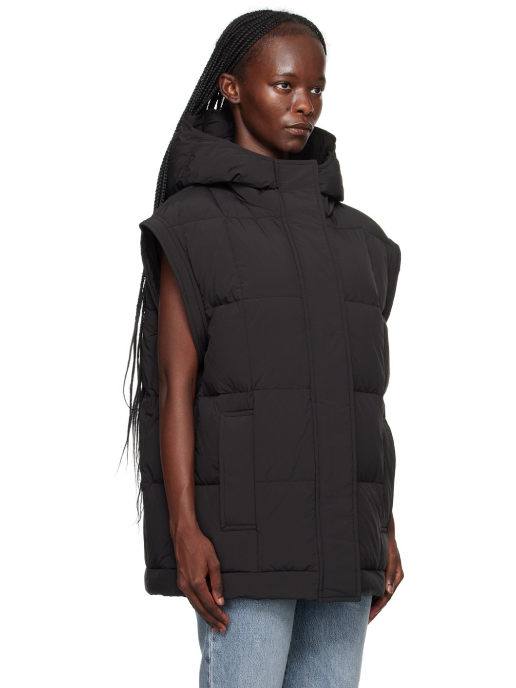 Black Deborah Down Coat - 4