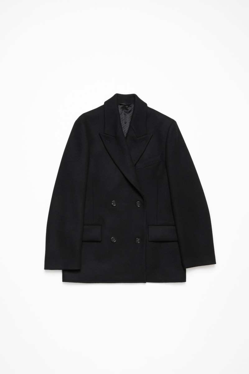 Double-breasted wool jacket - Black 6