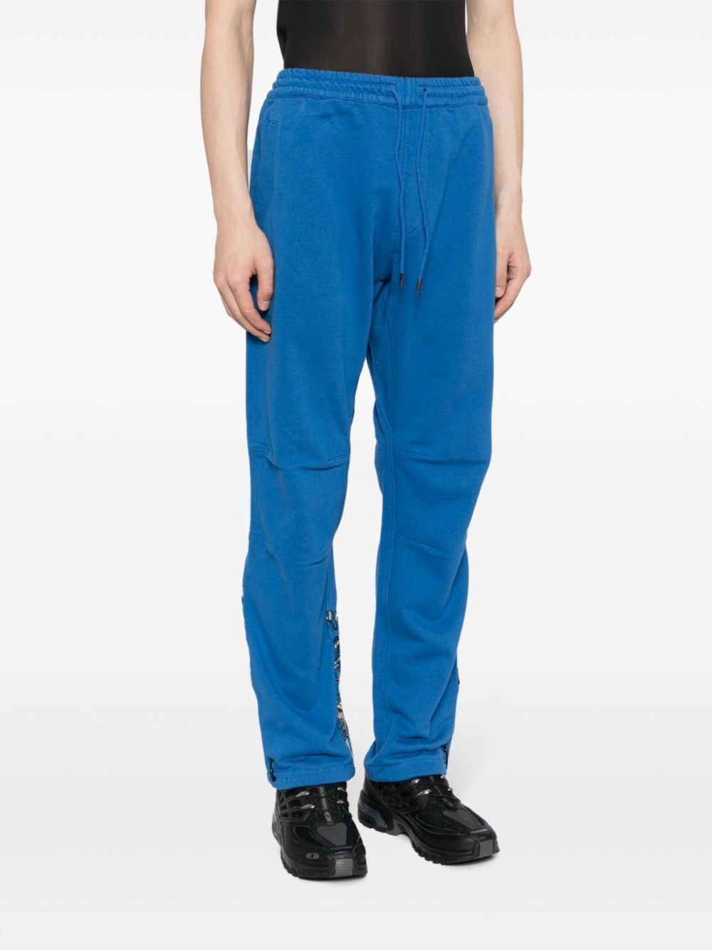 dragon-print cotton trousers - 4