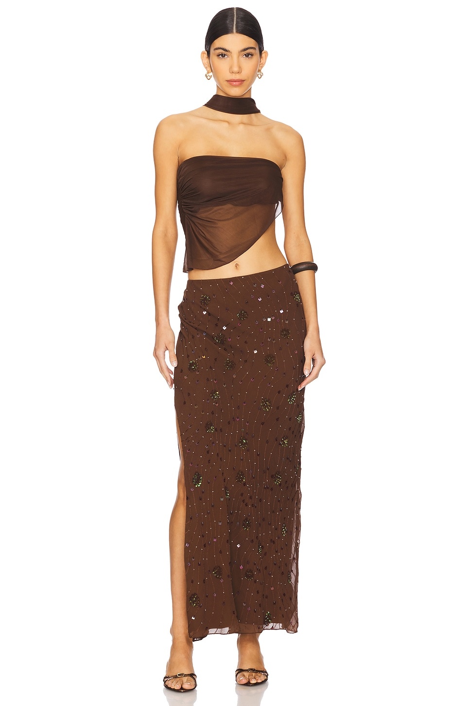 Beaded Low Rise Skirt - 5