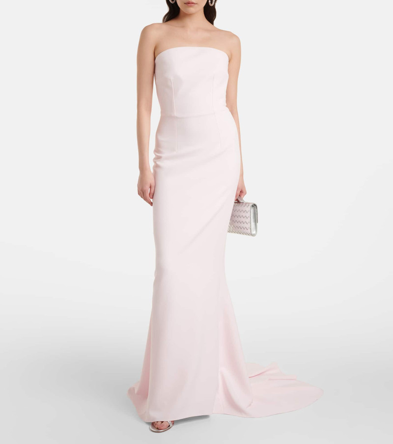 Safiyaa Sofie embellished crêpe bustier gown outlook