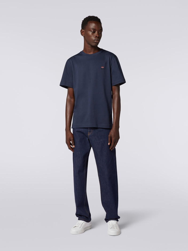 Missoni Crew-neck cotton T-shirt with embroidery and logo outlook