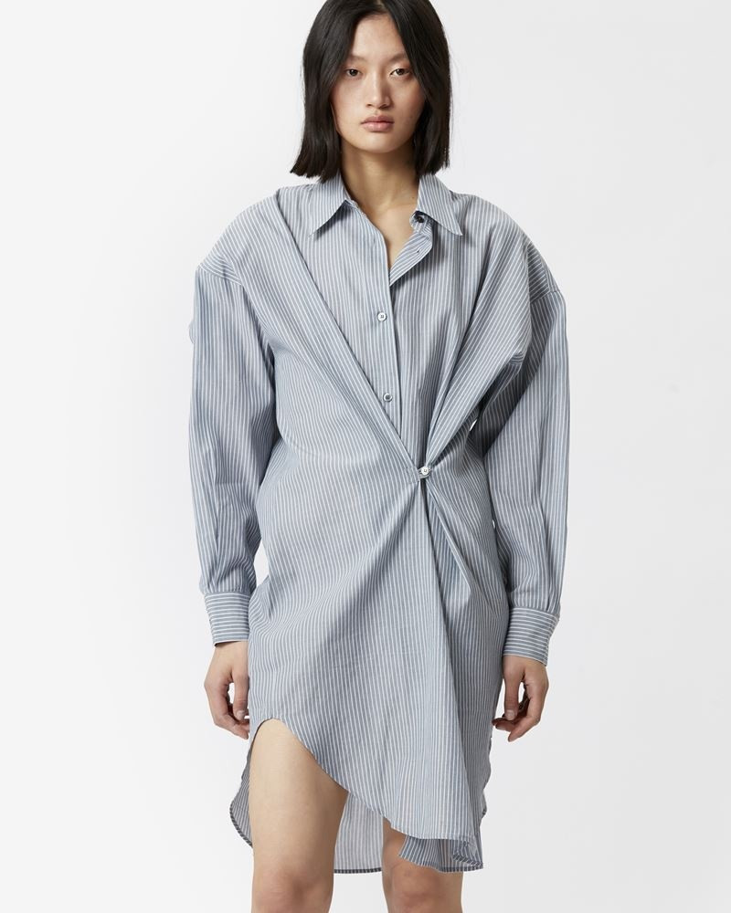 SEEN STRIPED MIDI SHIRT-DRESS 6