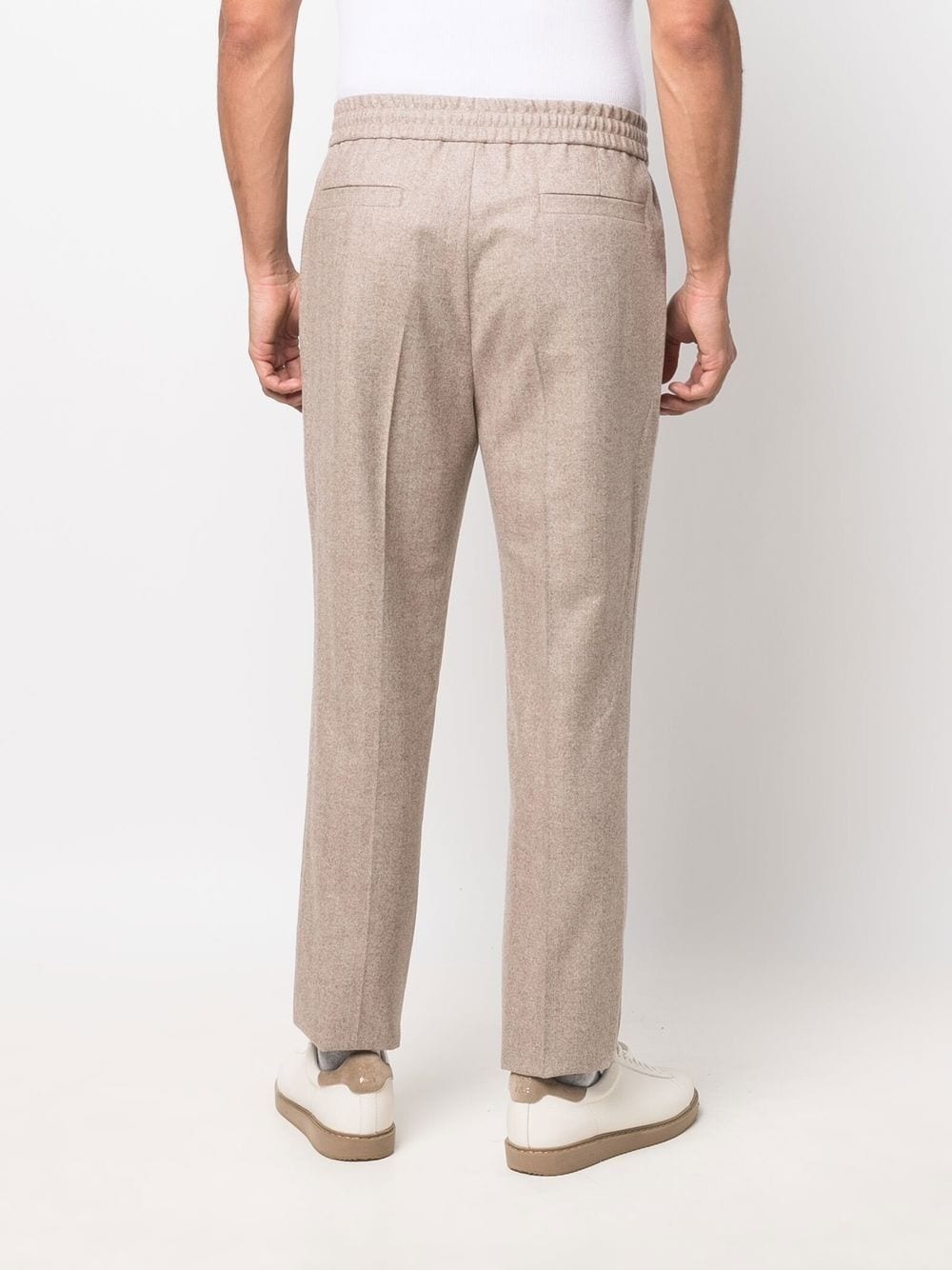 drawstring-fastening chino trousers - 4