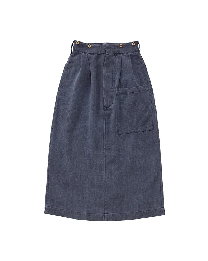 WORK SKIRT DMGD W BLUE - 1