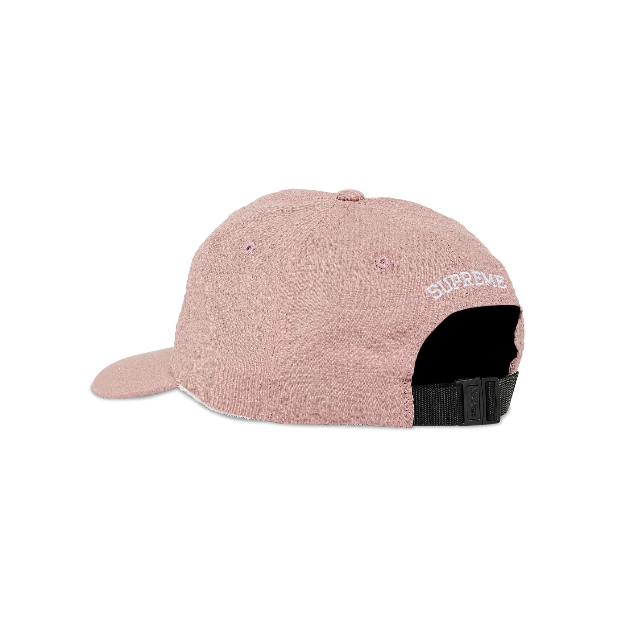 Supreme Seersucker S Logo 6-Panel 'Pink' - 3