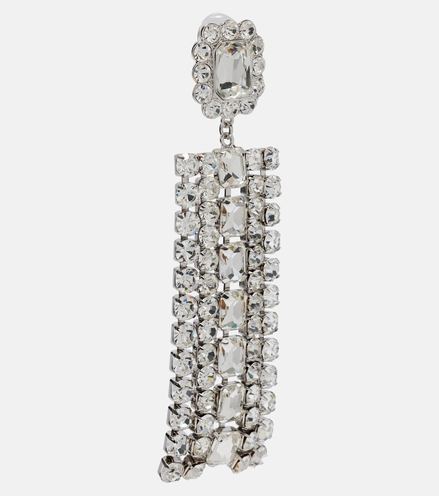 Crystal-embellished drop earrings - 2