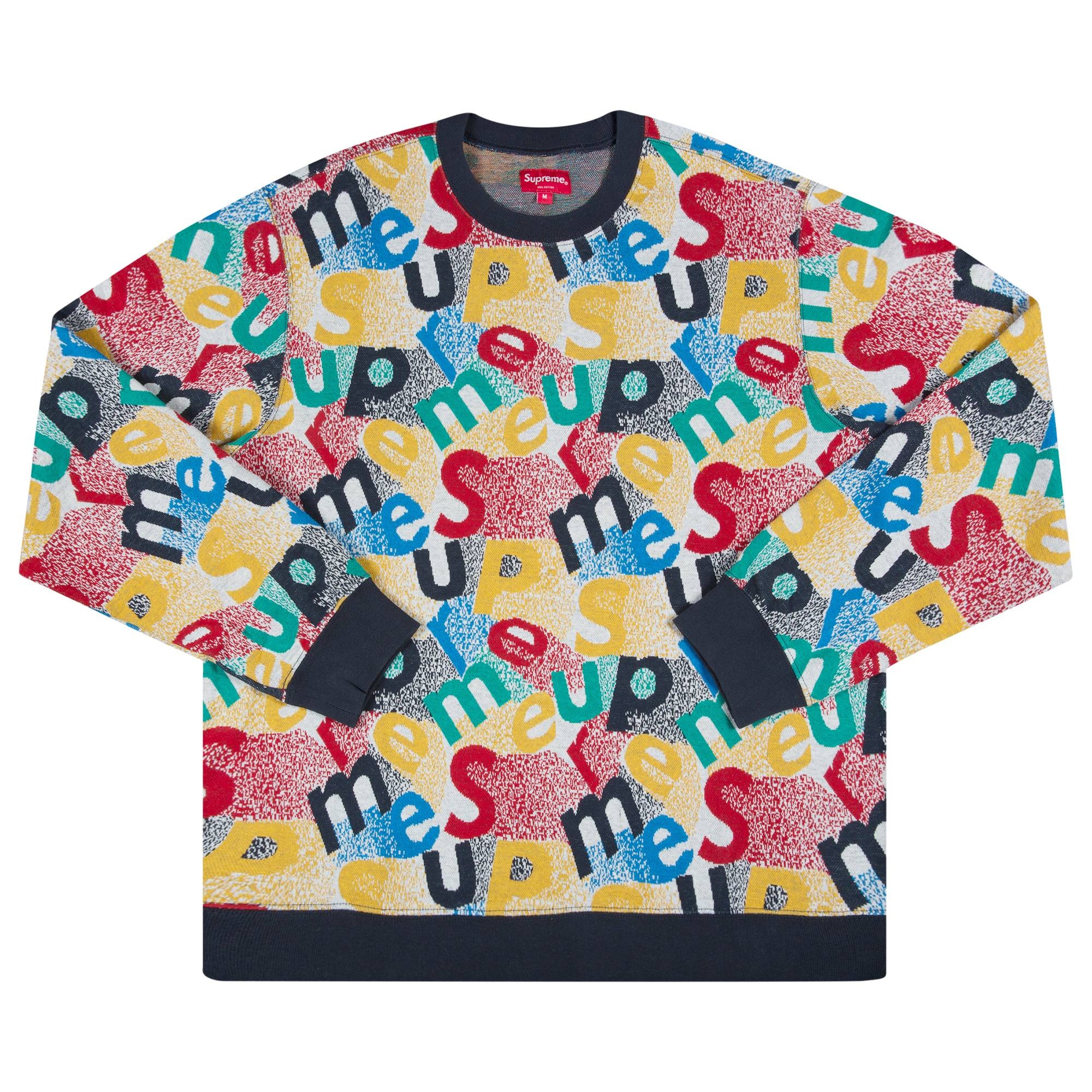 Supreme Scatter Text Crewneck 'Navy' - 1