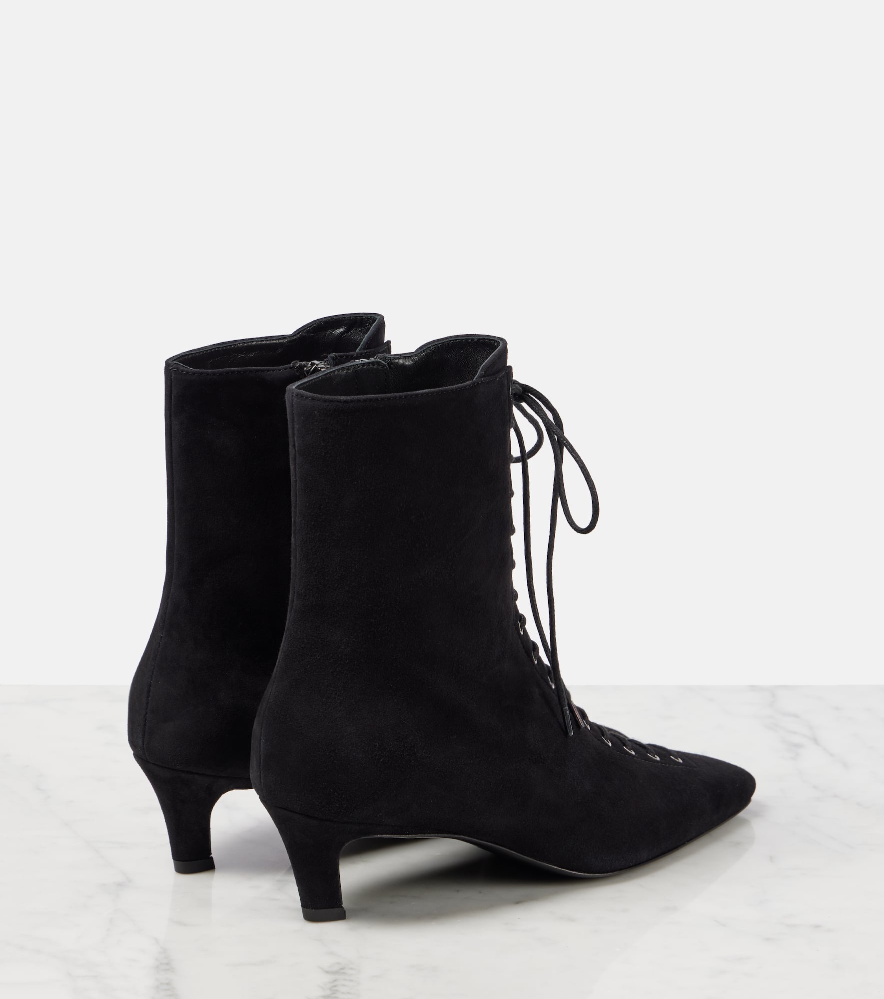 Suede lace-up ankle boots - 2