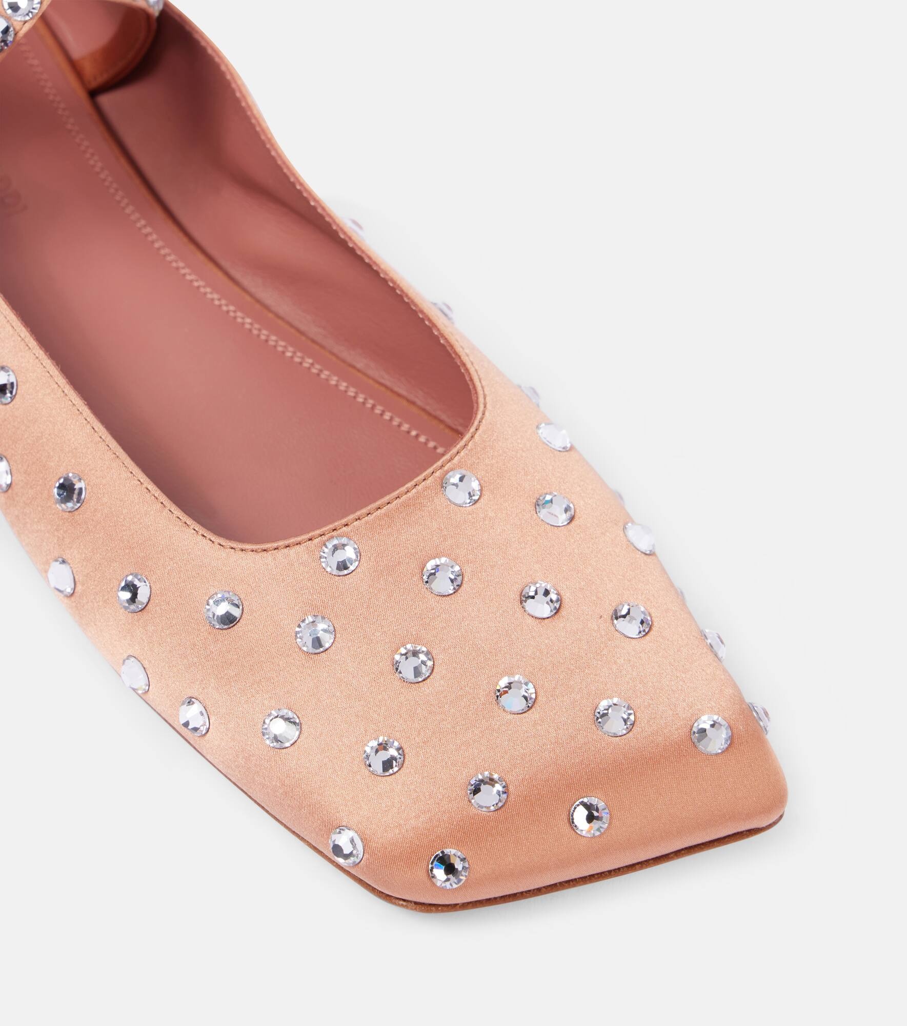 Ane crystal-embellished satin ballet flats - 6