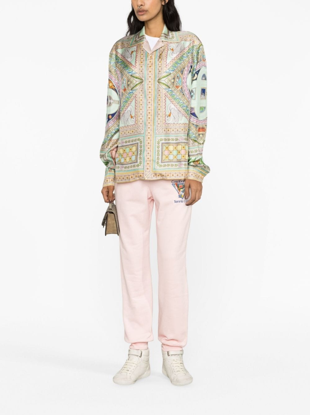 Tennis Club-embroidery track pants - 2