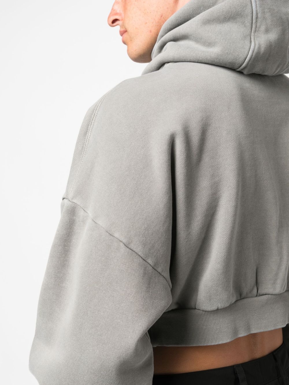 stand-up collar zip-up hoodie - 5