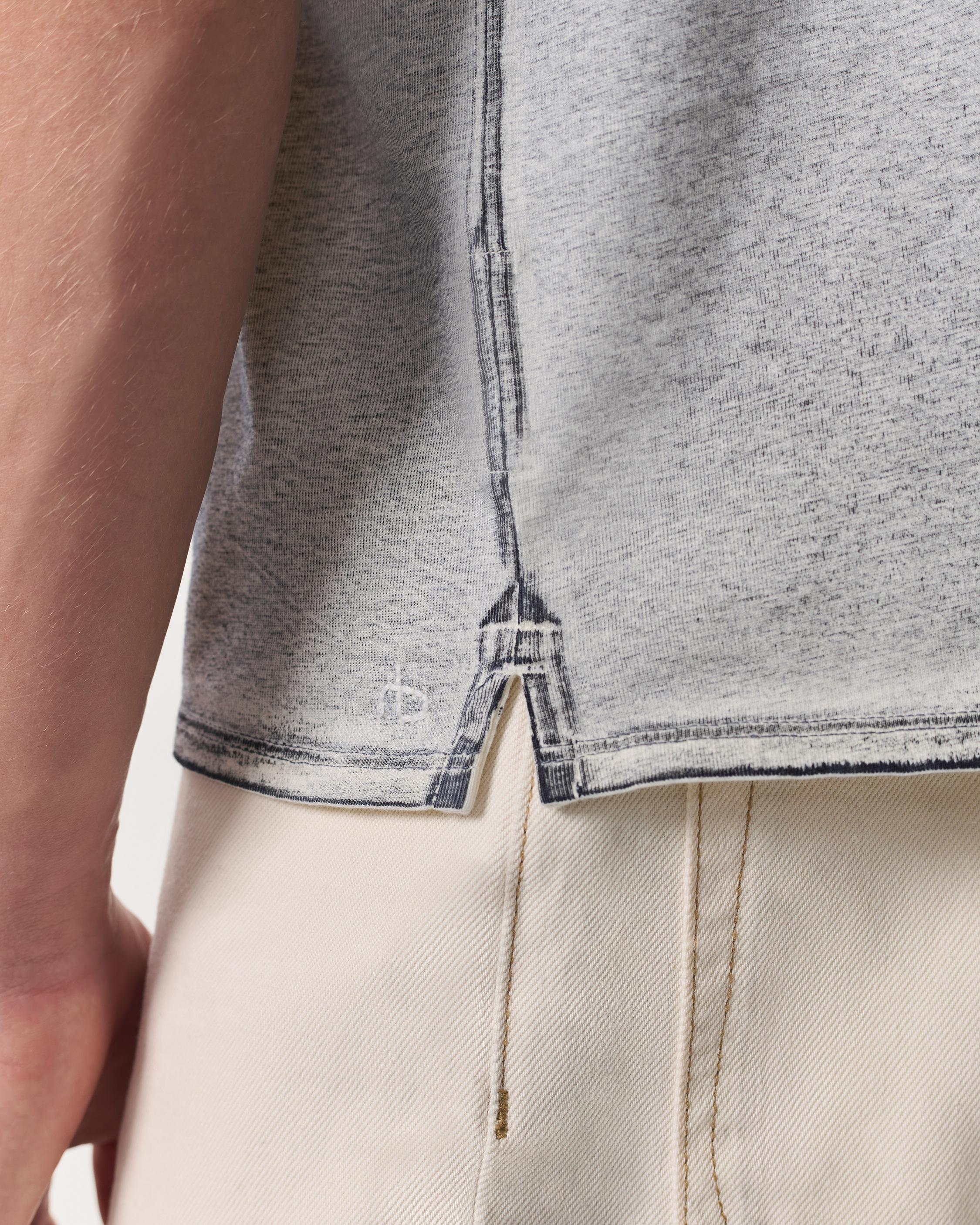 Washed Cotton Jersey Pocket T-Shirt - 6