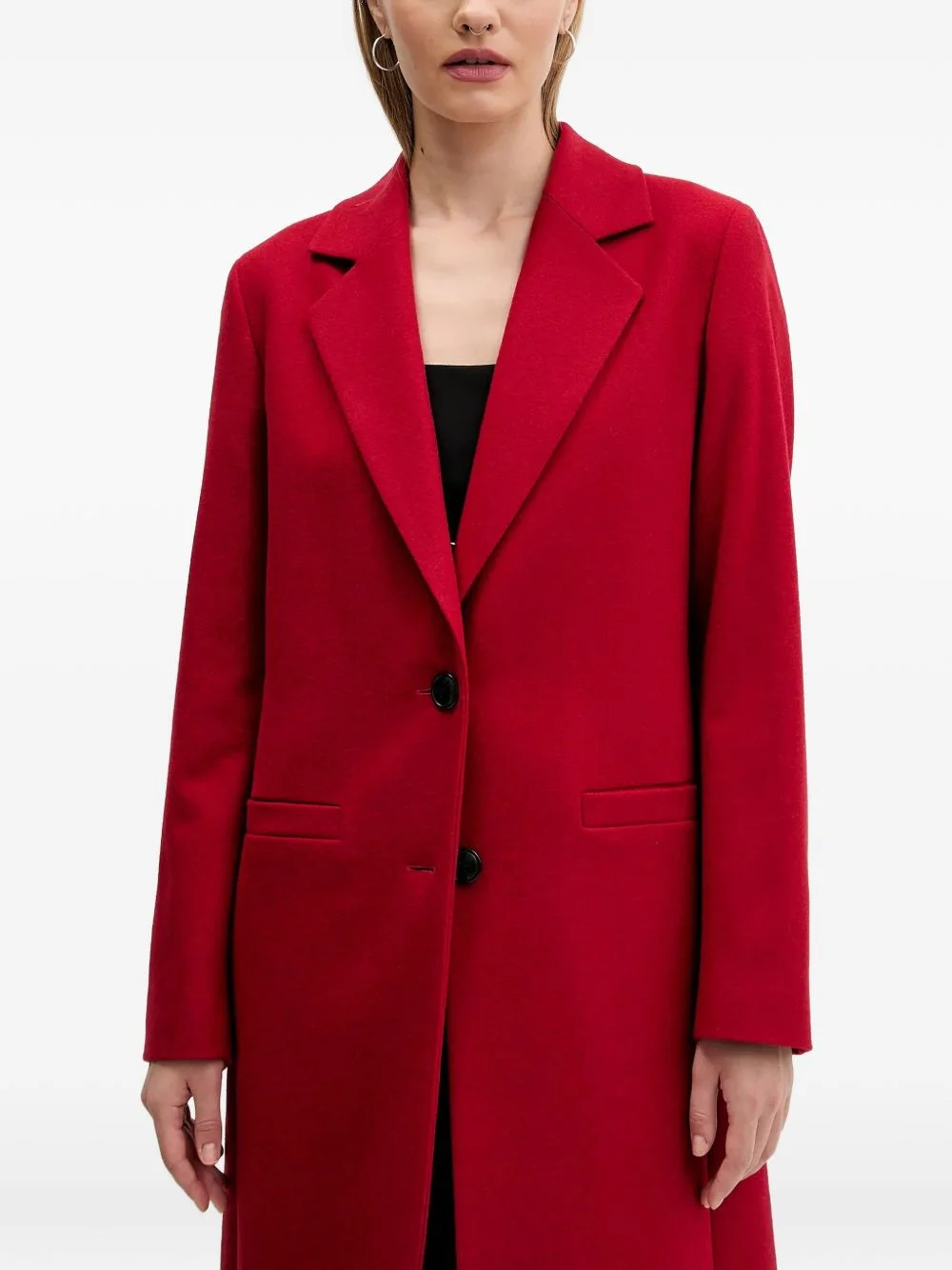 button-fastening coat - 1