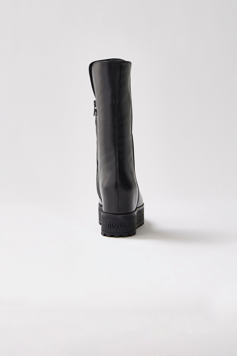 NOBLE shearling-lined wedge (R) Leather boot for women 4